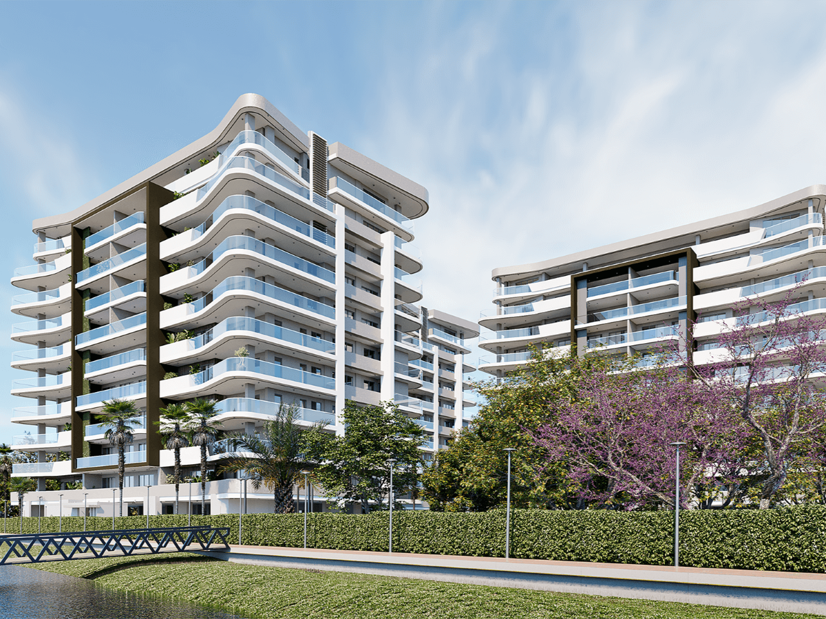 Apartment building 3D visualization along Jabi Lake, Abuja, Nigeria